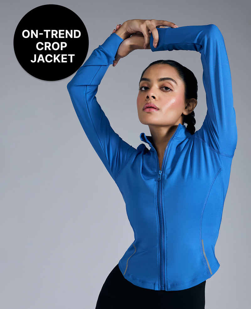 Cropped Training Jacket Blue