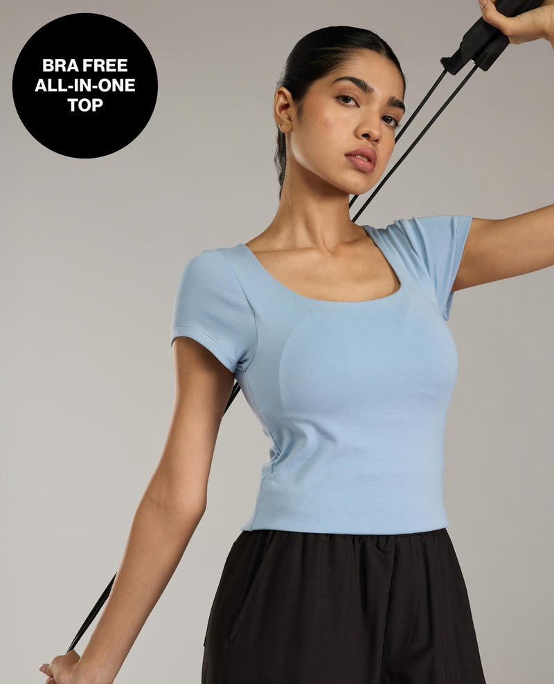 Kica Bra-Less Support Top KIC002 Blue