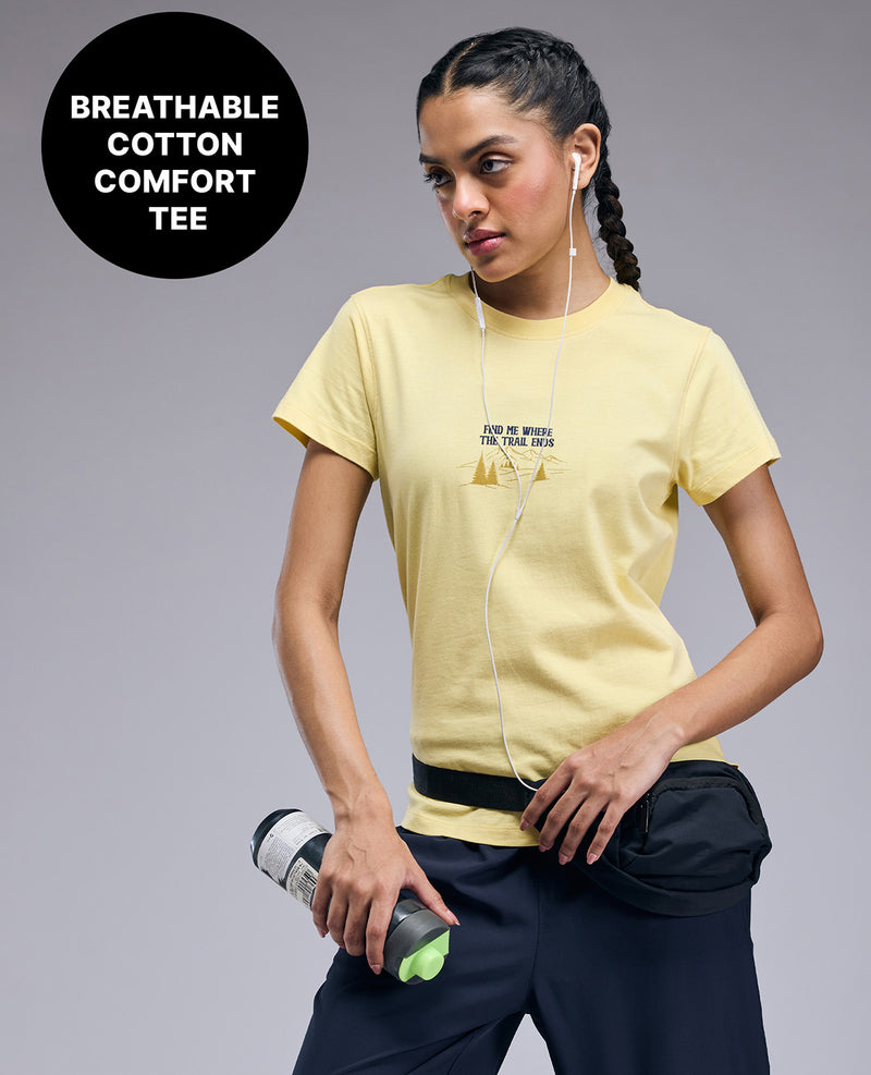 Regular Fit Everyday Cotton Top- -KIC013 Yellow