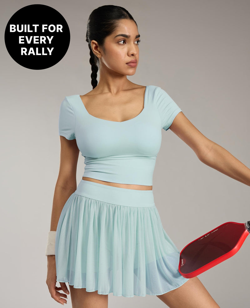 Kica Court Edge Inbuilt Cup Top KIC017 Blue