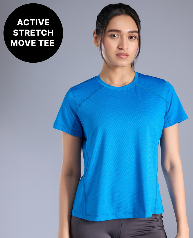 Kica Cool Tech Gym Tee With Soft Stretch,Quick-Dry & Breathable Mesh KIC025 Turquoise