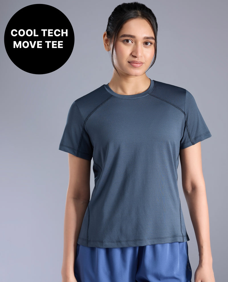 Kica Cool Tech Gym Tee With Soft Stretch,Quick-Dry & Breathable Mesh KIC025 Grey