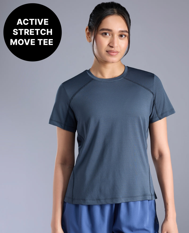 Kica Cool Tech Gym Tee With Soft Stretch,Quick-Dry & Breathable Mesh KIC025 Grey