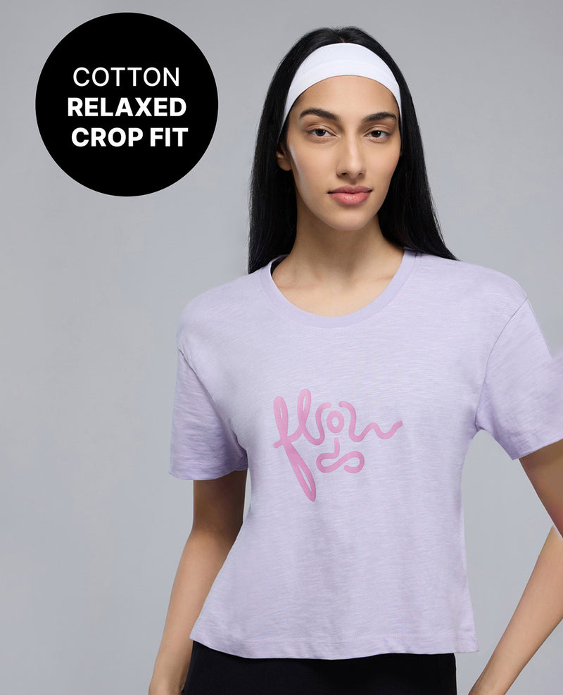 100% Cotton Breathable Crop Top KIC039 Purple