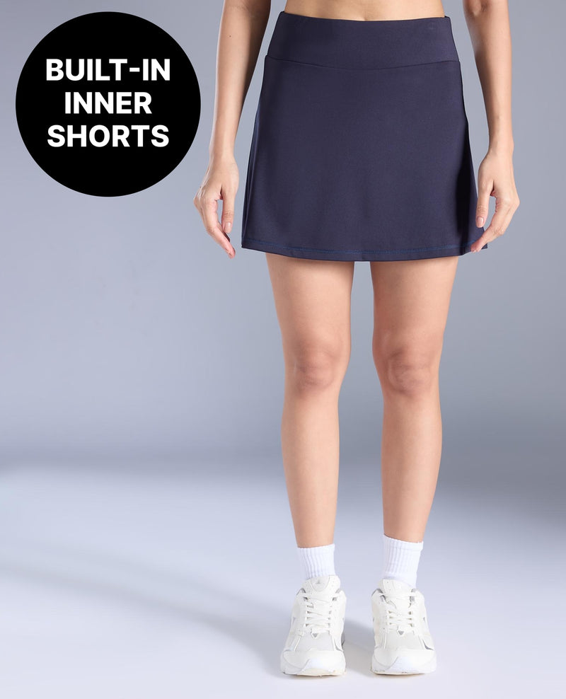 Performance Skort with Built-In Shorts KIC414 Navy Blue