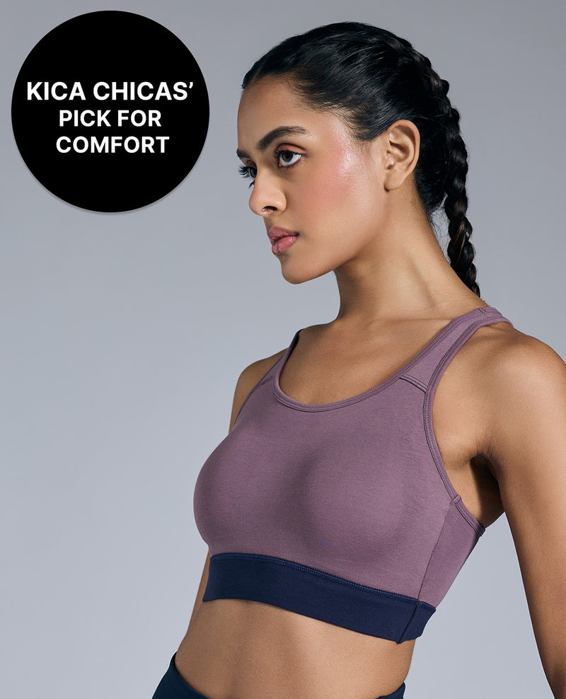 Breathe Easy Cotton Slip-On Sports Bra Tulipwood