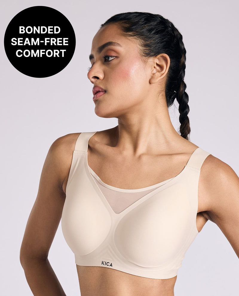 Kica High-Impact Power Support Bonded Sports Bra KIC109 Nude