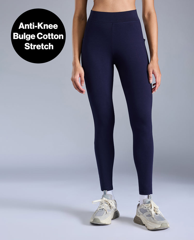 Kica Soft Stretch Cotton Leggings KIC502 Navy Blue