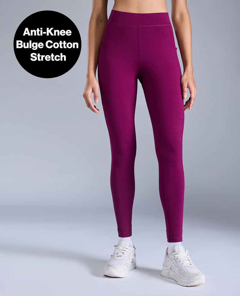 Kica Soft Stretch Cotton Leggings KIC502 Wine