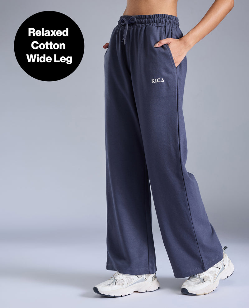 Kica Studio Ease Comfort Wide Leg Joggers KIC508 Grey