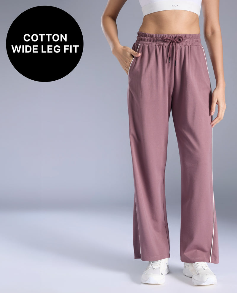 Kica Cotton Wide Leg Pants With Functional Pockets KIC516 Mauve