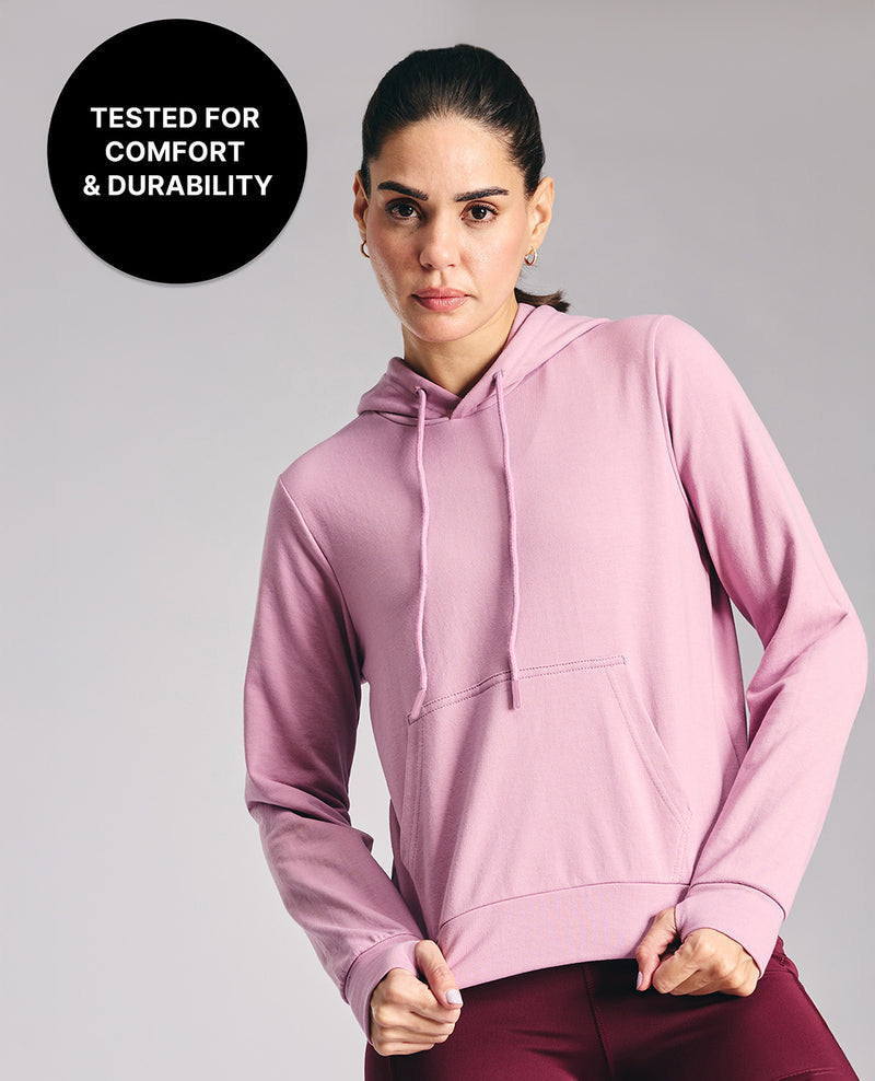 Relaxed Graphic Hoodie KIC606 Lavender