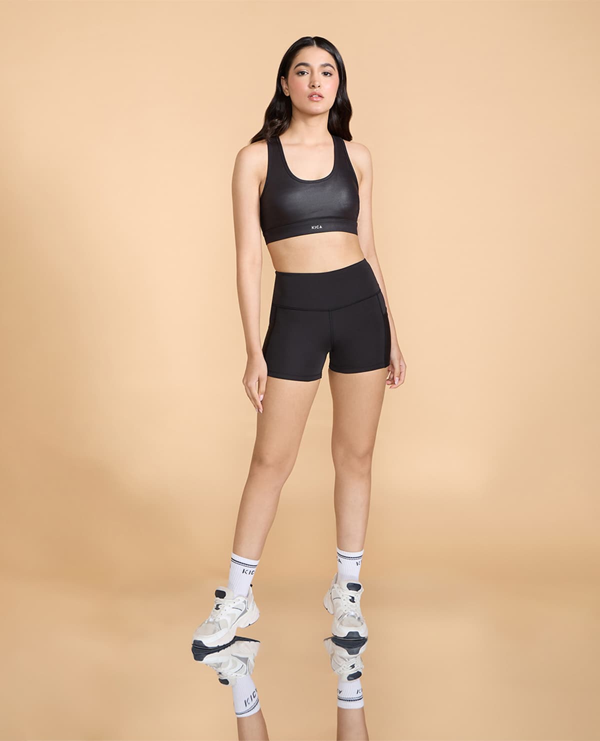 High Waisted Booty Shorts in Second SKN Fabric – Kica Active