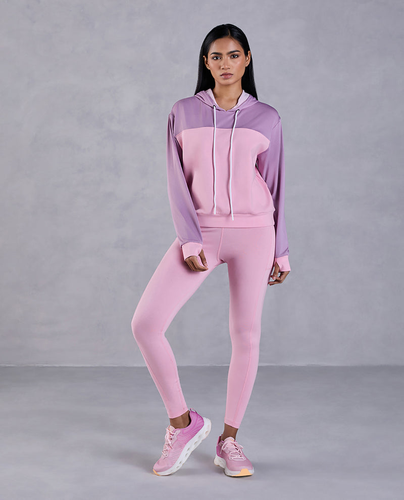 Full Sleeve Fashion Hoodie & Cotton Leggings Pink