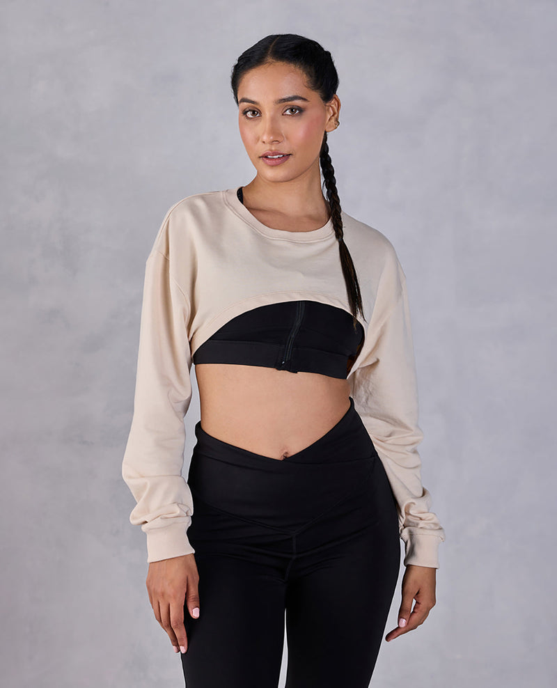 Buy Kica Set: High Neck Crop Top & High Waisted Leggings in SKN fabric  Online