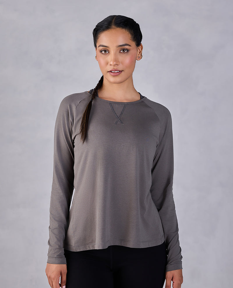 Cotton Yoga Full Sleeve Top Olive