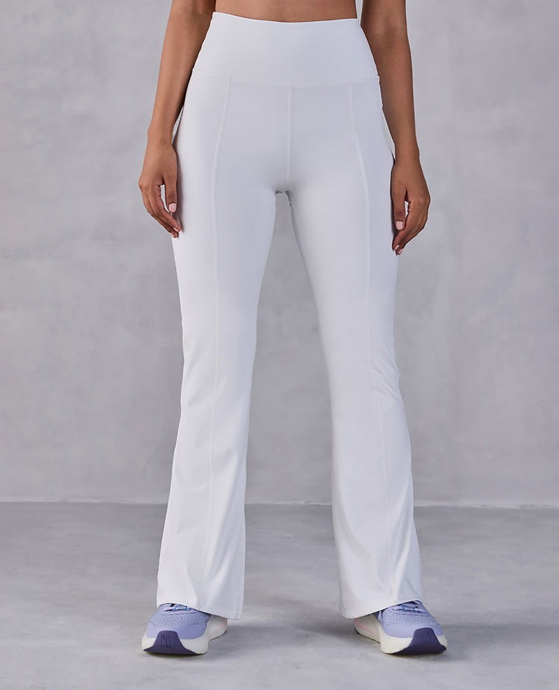 Formal Flare Pants in Second SKN White
