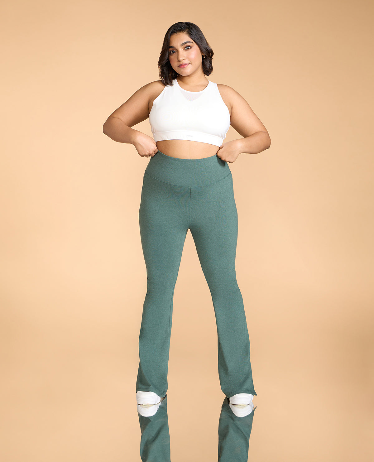  GATXVG Flowy Layered Active Pant for Women Elastic