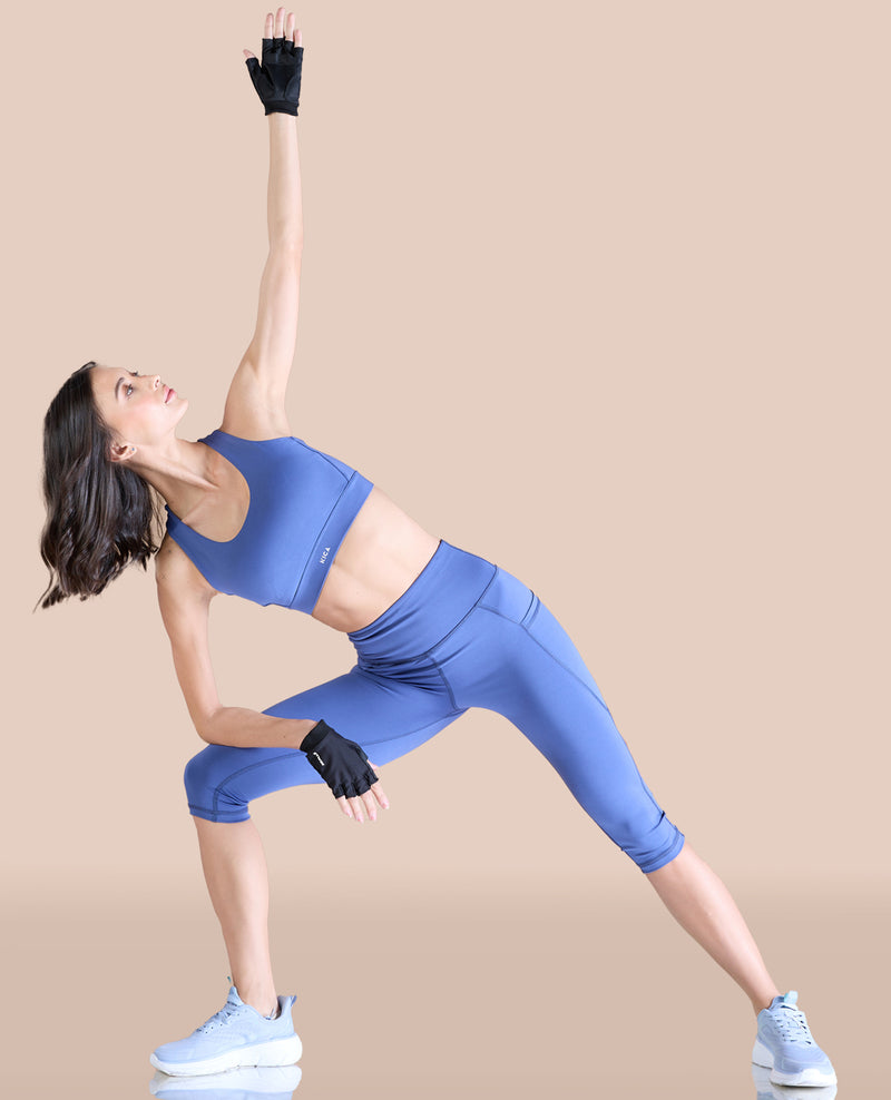 CAICJ98 Workout Leggings Waist Leggings for Women Tummy Control-Soft High  Waisted Non See Through Black Yoga Pants Light Blue,S