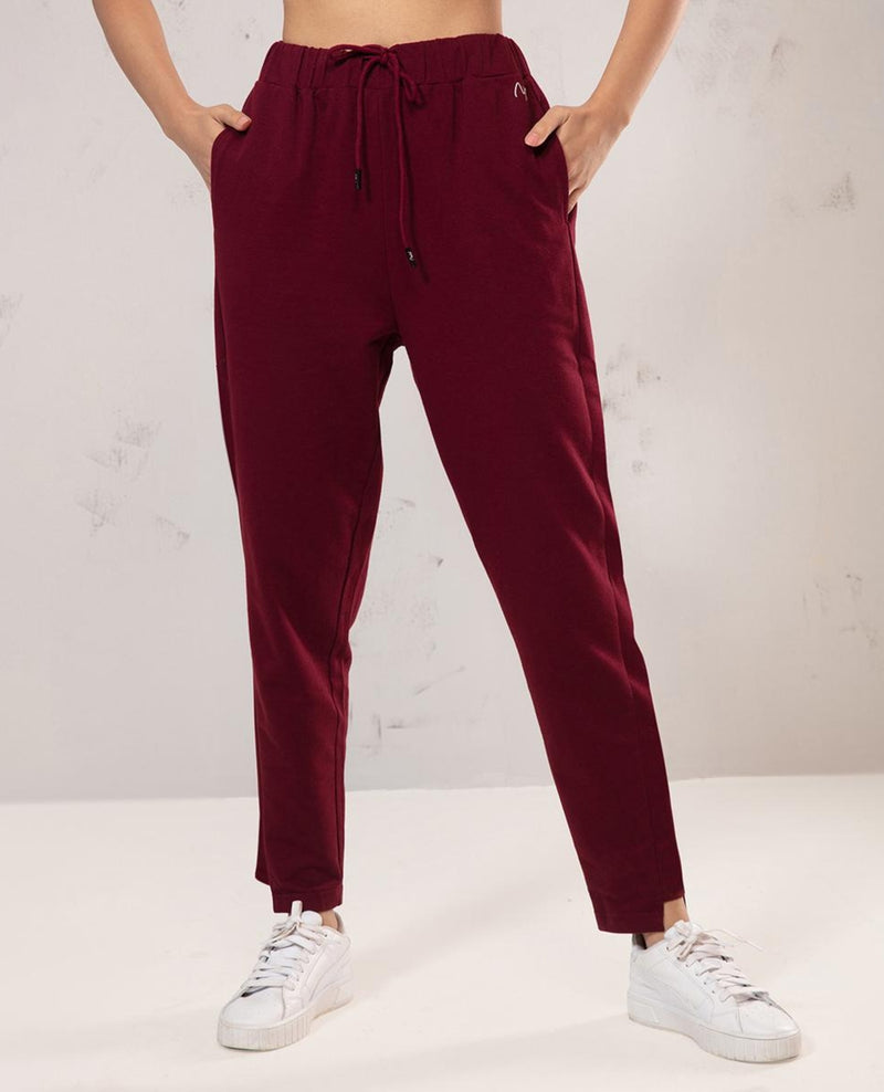 Nykd by Nykaa Cotton Terry Jogger NYAT236-A Zinfandel