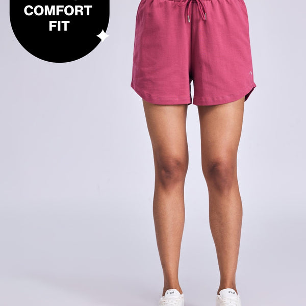 Summer Essential Cotton Relaxed Fit Shorts NYAT504 Grape