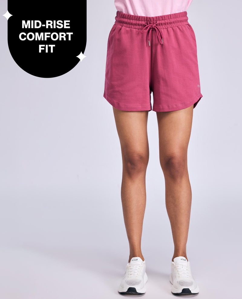 Summer Essential Cotton Relaxed Fit Shorts NYAT504 Grape