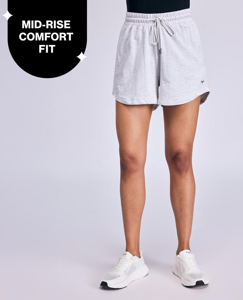Summer Essential Cotton Relaxed Fit Shorts NYAT504 Grey Melange