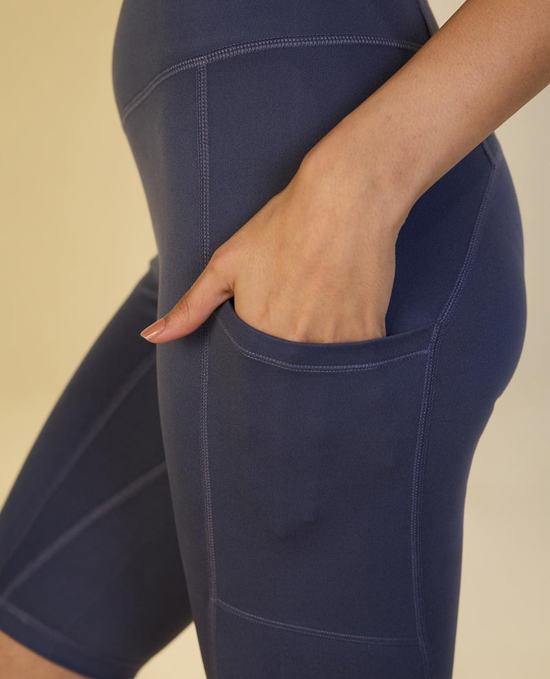 Nykd by Nykaa Fashion Cycling Shorts -NYK113-Night Shadow Blue