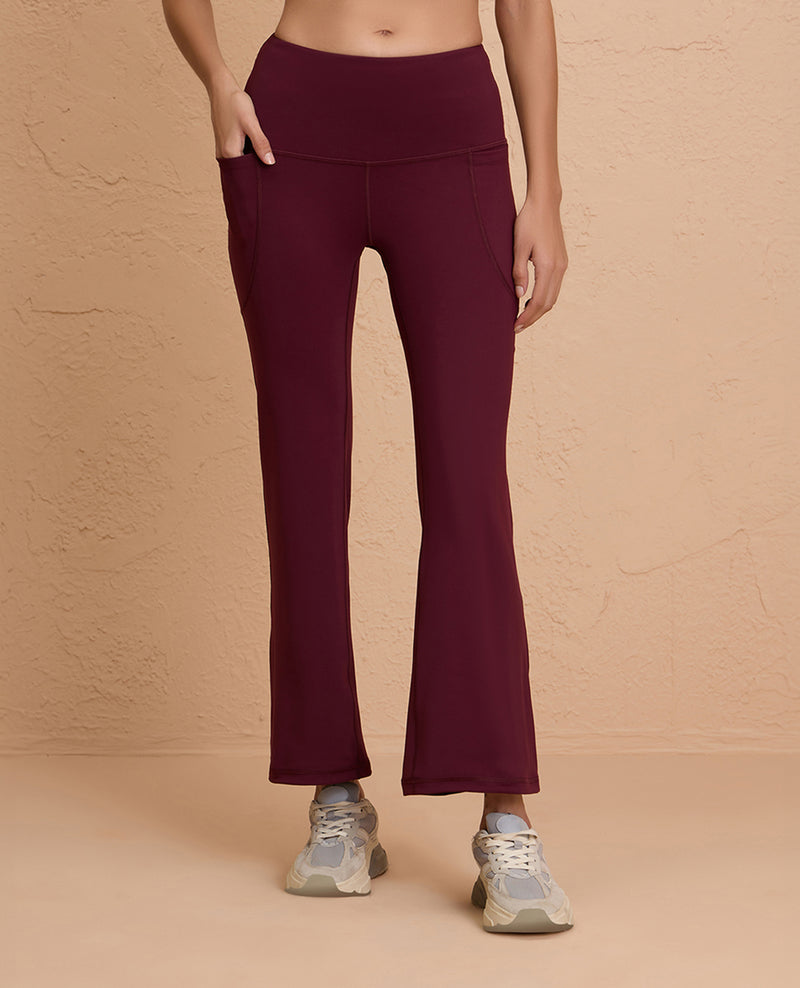 Luxe Flare Leggings in Cloud Soft & Squat Proof Fabric NYK252 Fig