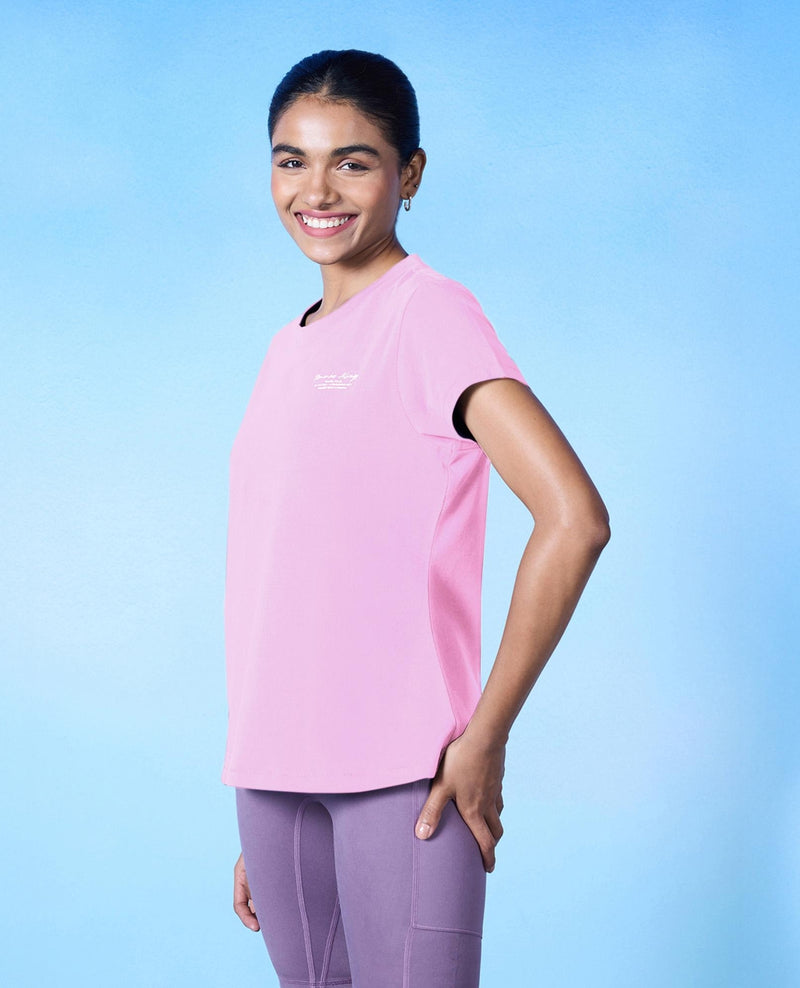 Nykd by Nykaa two Degree Cool Tee -NYK293-Fuschia Pink