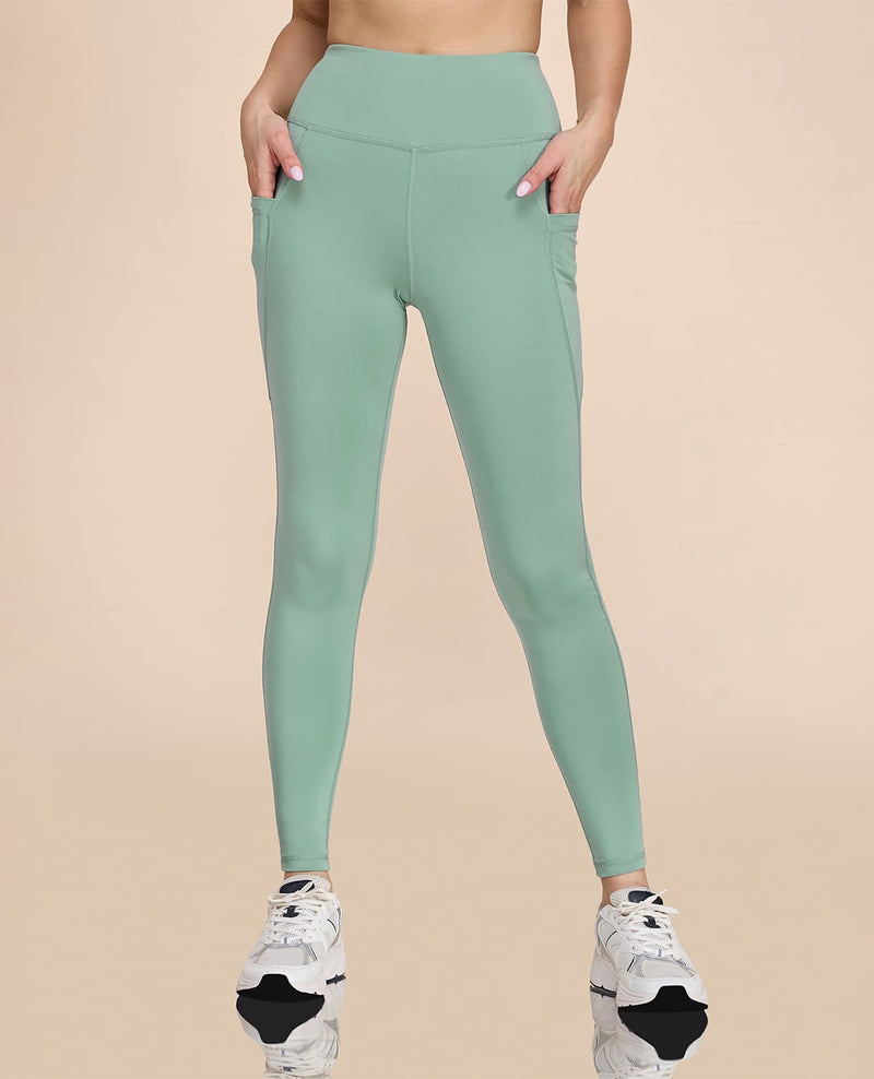 Buy Hawthorn Athletic High Waisted Yoga Leggings for Women, Buttery Soft  Workout Pants Compression 7/8 Length Leggings with Pockets Classic Blue_25”  M(8/10) Online at desertcartKUWAIT