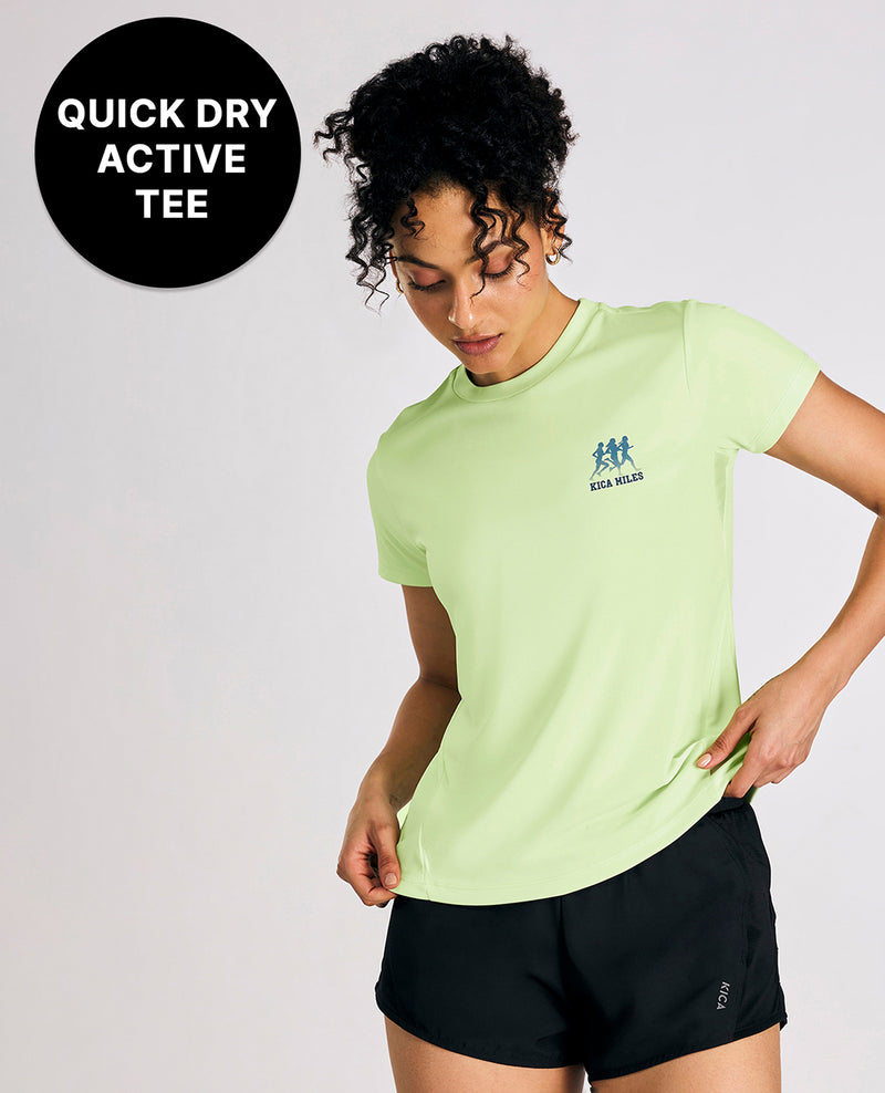 Kica Women Quick-Dry Running Tee Neon