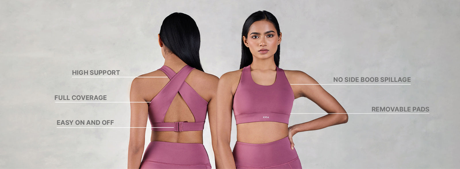 DORKASM Front Closure Sports Bras for Women Padded Full Coverage