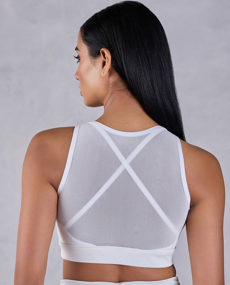 High Impact and Full Coverage Mesh Sports Bra
