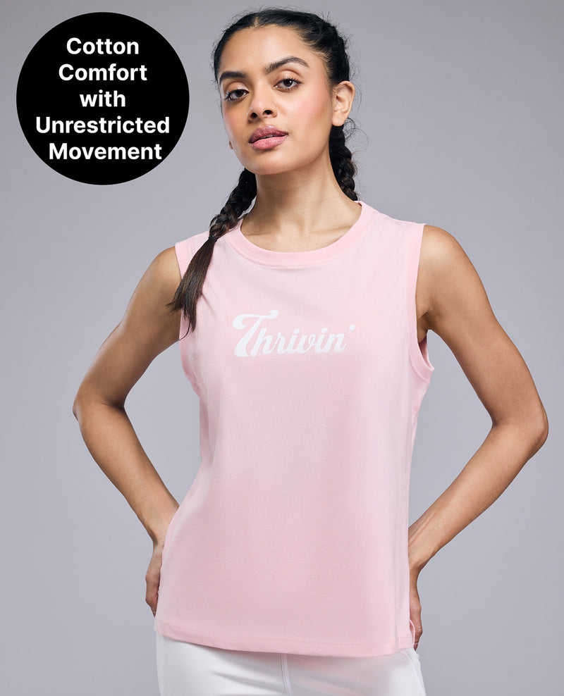 Kica Cotton Muscle Tank Top Pink