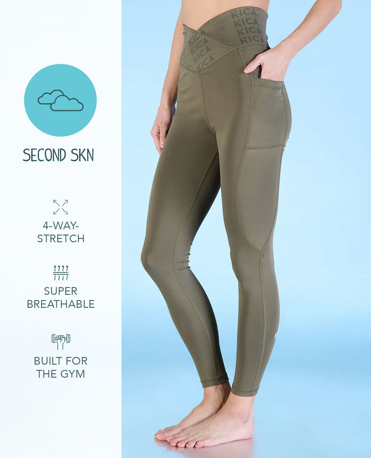 Ath Perform 7/8 High Waist Leggings Teal