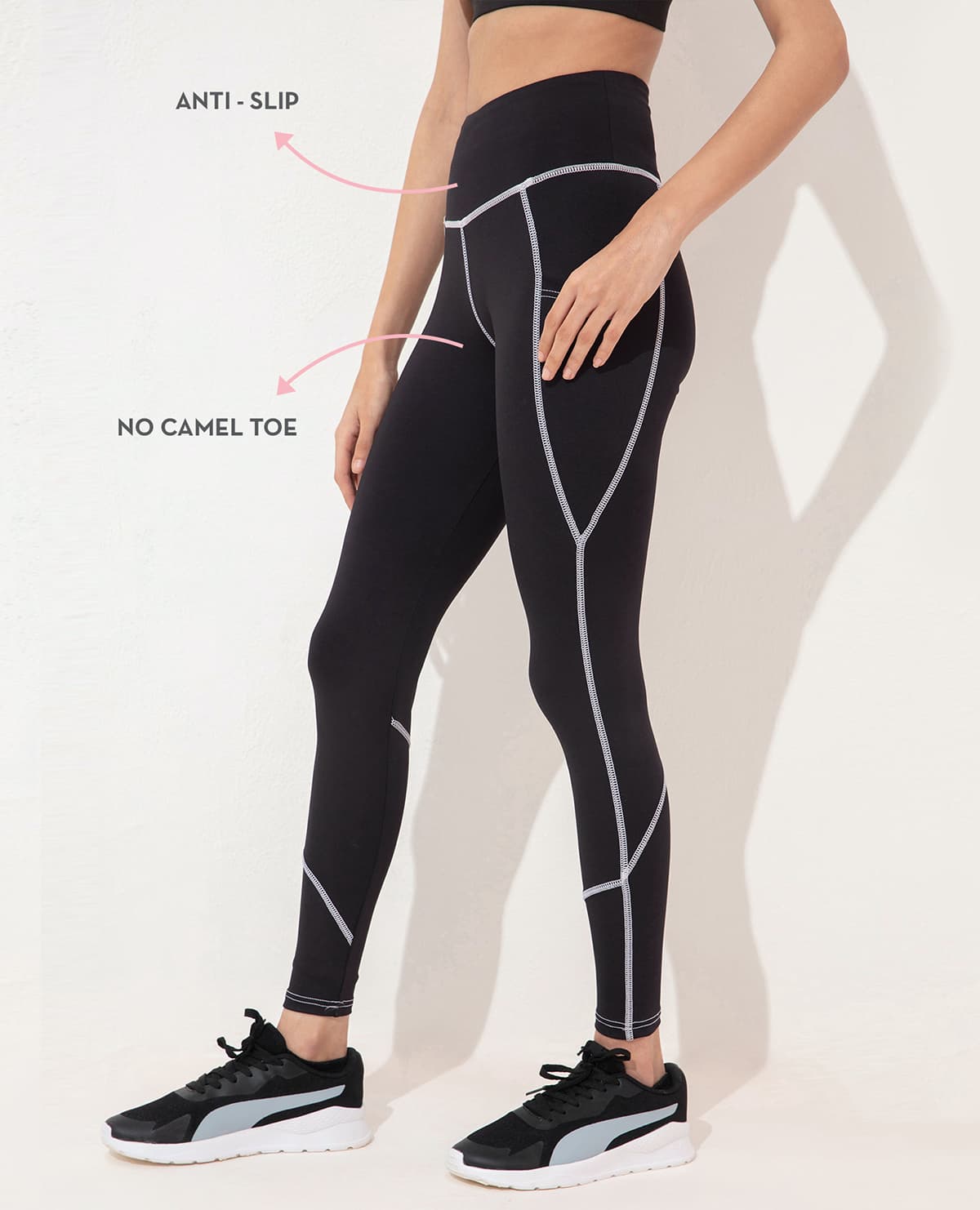 CHARMKING High Waisted Leggings Pants Women's Tummy Control Yoga Pant  Workout Running Legging-Reg&Plus Size (02 Black/Dark Grey/Navy, Small)