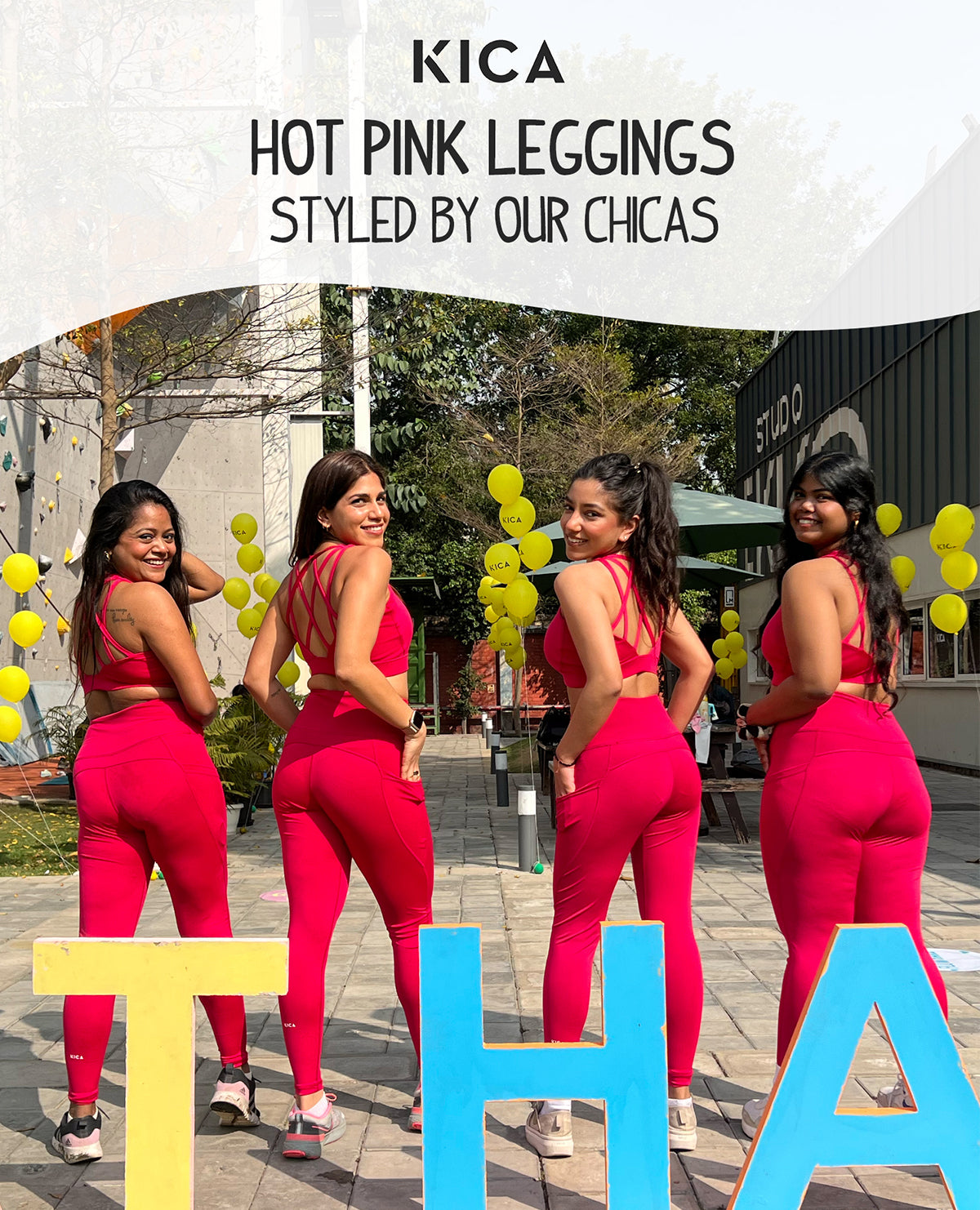 High Waisted Hot Pink Leggings – Kica Active