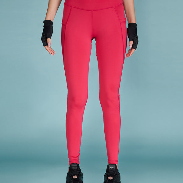 High Waisted Hot Pink Leggings